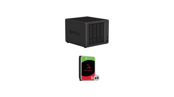 Synology 32TB DS923+ 4-Bay NAS Enclosure Kit with Seagate NAS Drives (4 x 8TB)